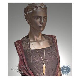 𝑺𝑰𝑳𝑷𝑨𝑫𝑨 Sterling silver 925 and brass ADVENTURE SEEKER pendant necklace